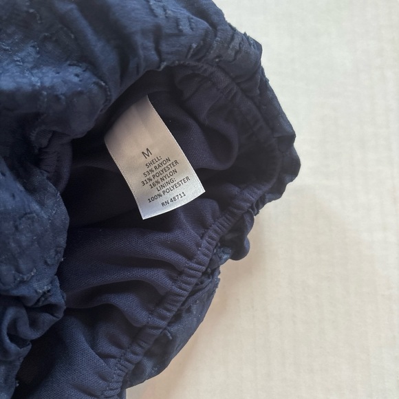 Ophelia Roe Shirt Womens Blue Puffs Texture Balloon Sleeve Burnout - Picture 6 of 6